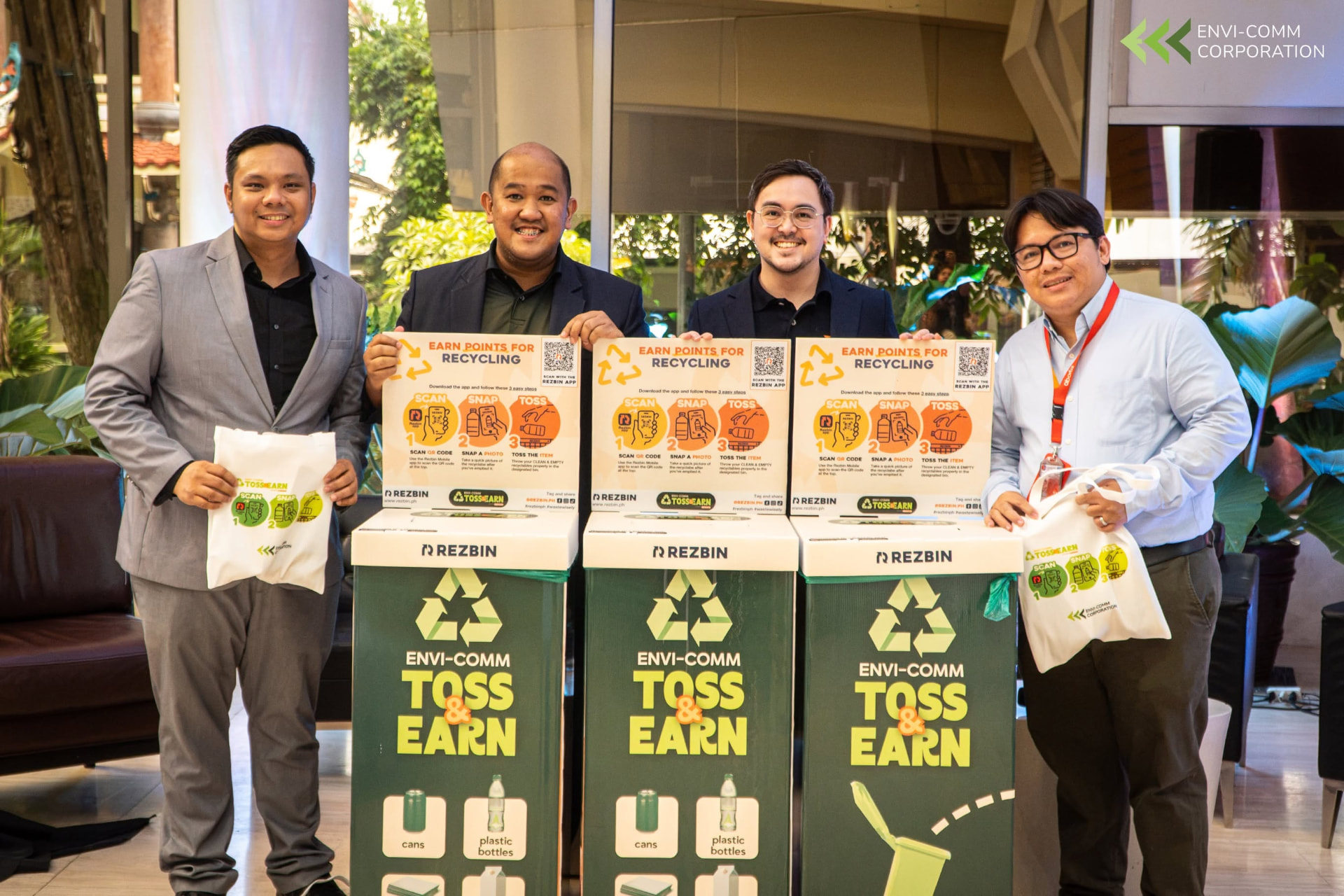 Cover image for Envicomm launches Toss & Earn recycling at Aboitiz Corporate Center in Cebu